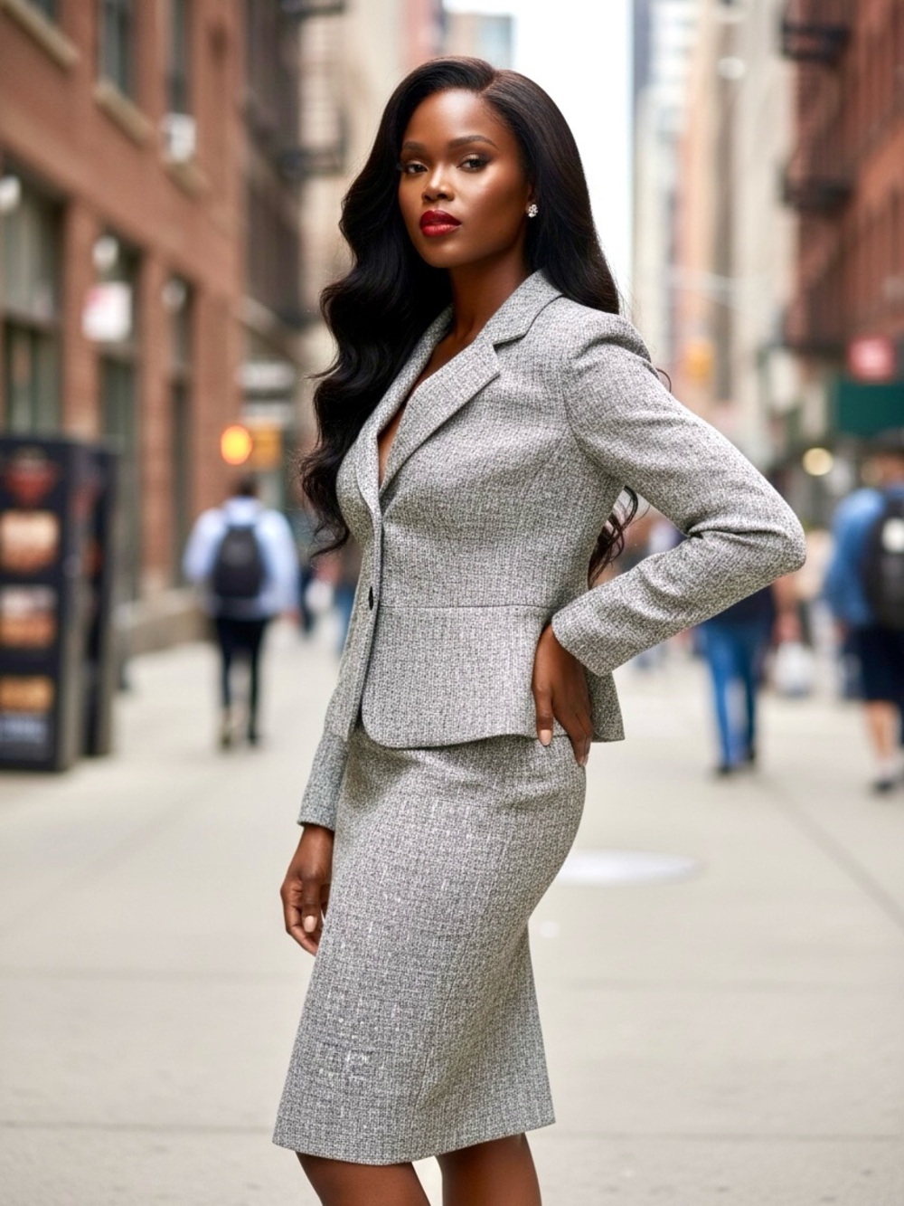 ❌SOLD❌Le Suit Grey Tweed Pencil Skirt - Classic Professional Style NWT